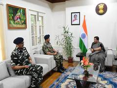 
      
      Amid tension, DG CRPF meets Manipur Governor
      
      