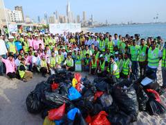 
      
      Indian embassy in Kuwait organises beach cleaning drive
      
      