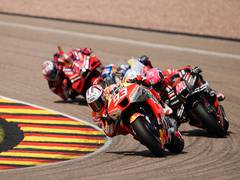 
      
      Honda's Marquez races through dramatic Sachsenring Saturday
      
      