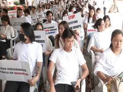 
      
      Hyderabad: Manipuri people stage protest against Manipur violence
      
      