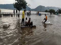 
      
      Anasagar Lake overflows after spell of heavy rains in Ajmer
      
      
