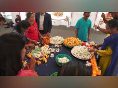 
      
      PM Modi's fans handcraft Tricolor floral garland
      
      