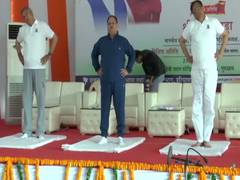 
      
      JP Nadda performs Yoga at Tau Devi Lal stadium in Gurugram
      
      