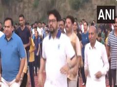 
      
      Anurag Thakur performs Yoga in Hamirpur on International Yoga Day
      
      