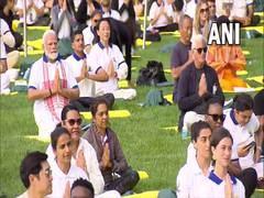 
      
      PM Modi leads Yoga Day event at UN Headquarters in New York
      
      