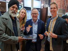 
    Australian Prime Minister Anthony Albanese tries out Indian food
    