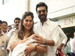 
      
      Ram Charan, Upasana make first public appearance with daughter
      
      