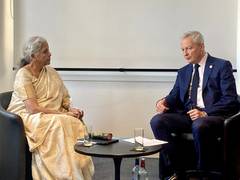 
      
      Sitharaman meets her France counterpart, exchanged views on G20
      
      
