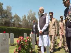 
    PM Modi visits Heliopolis War Cemetery in Egypt's Cairo
    
