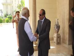 
      
      PM Modi meets Egypt's President Abdel Fattah El-Sisi in Cairo
      
      