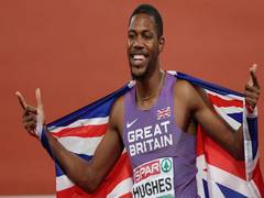 
      
      Zharnel Hughes breaks 30-year-old British 100m record
      
      