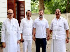 
      
      KPCC president K Sudhakaran, VD Satheesan meets Rahul Gandhi  
      
      