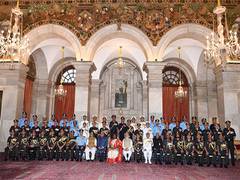 
      
      President Murmu confers 84 distinguished service awards in Delhi
      
      