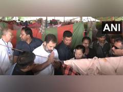 
      
      Rahul speaks to violence affected people at Moirang relief camp
      
      