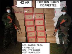 
      
      Mizoram: Assam Rifles recover foreign-origin cigarettes 
      
      