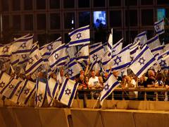 
      
      Protests across Israel ahead of vote on judicial overhaul Bill
      
      