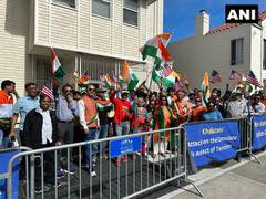
      
      Indian Americans gather in support of India outside San...
      
      