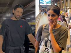 
      
      Aditya, Ananya return to Mumbai from Lisbon vacay
      
      