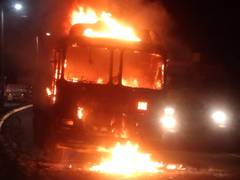 
      
      Truck catches fire on NH16 in Visakhapatnam
      
      