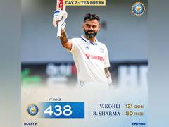 
      
      India score 438 runs in first innings against West Indies
      
      