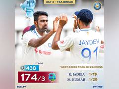 
      
      Half-century from Braithwaite helps WI reach 174/3 against India
      
      