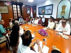 
      
      Birla chairs all-party meet to end 