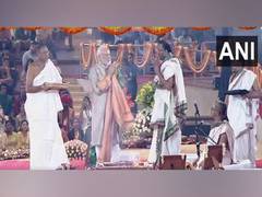 
      
      PM Modi performs 'puja' at ITPO complex prior to its inaugural 
      
      