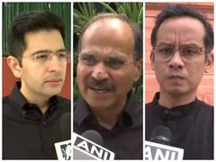 
      
      Opposition leaders arrive at Parliament wearing black clothes
      
      
