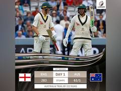 
      
      Ashes, 5th Test: Australia in position of comfort at day 1 end
      
      