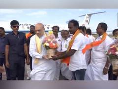 
      
      Amit Shah arrives in Madurai, set to flag off BJP's TN padyatra
      
      