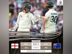 
      
      Ashes, 5th Test: Australia gain slender 12 run lead over England
      
      