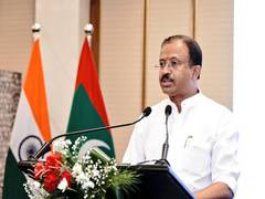 
      
      Muraleedharan attends Maldives' Independence Day reception
      
      