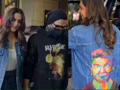 
      
      Deepika Padukone wears jacket with hubby Ranveer Singh’s picture 
      
      