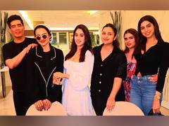 
      
      Rekha looks stylish as she poses with Janhvi, Parineeti 
      
      