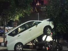 
      
      Drunk woman rams car into parked two-wheelers
      
      