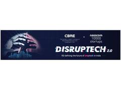 
      
      CBRE Partners with Nasscom for Startup Challenge 'DISRUPTECH 2.0.
      
      