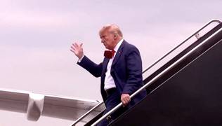 
      
      Trump reaches courtroom for initial appearance in election case
      
      