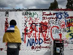 
      
      Chinese political slogans in London's Graffiti area sparks row
      
      