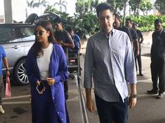 
      
      Raghav, Parineeti twin in blue as duo papped at airport
      
      
