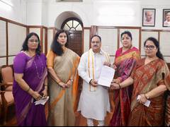 
      
      BJP four-member committee hands over report to JP Nadda
      
      
