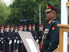 
      
      UK: Army Chief Gen Manoj Pande reviews commissioning of cadets
      
      