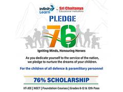 
      
      Infinity Learn's Pledge 76 Campaign
      
      