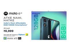 
      
      Motorola launches moto e13 with 8GB RAM and 128GB storage
      
      