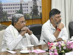 
      
      Karnataka CM Siddaramaiah, DK Shivakumar hold meeting with party
      
      