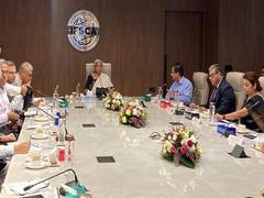
      
      FM Nirmala Sitharaman chairs review meeting in Gandhinagar
      
      