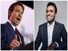 
      
      Riding on youth support, Ramaswamy surges as DeSantis slips
      
      