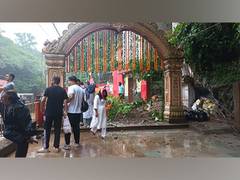 
      
      Part of Tapkeshwar Mahadev temple in Dehradun collapses
      
      