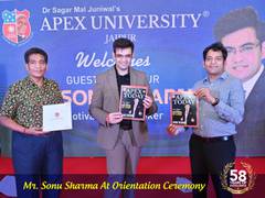 
      
      Apex University, Jaipur welcomed its new batch
      
      