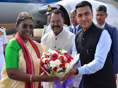 
      
      President Droupadi Murmu arrives in Goa on 3-day visit 
      
      