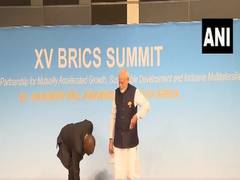 
      
      BRICS Summit: PM Modi picks Indian flag from the ground
      
      